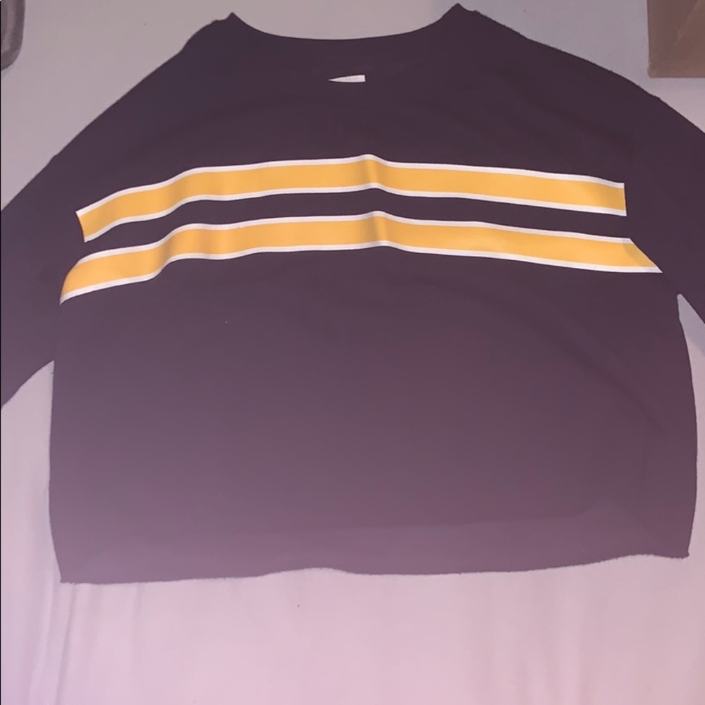 are we long sleeve yellow stripe shirt